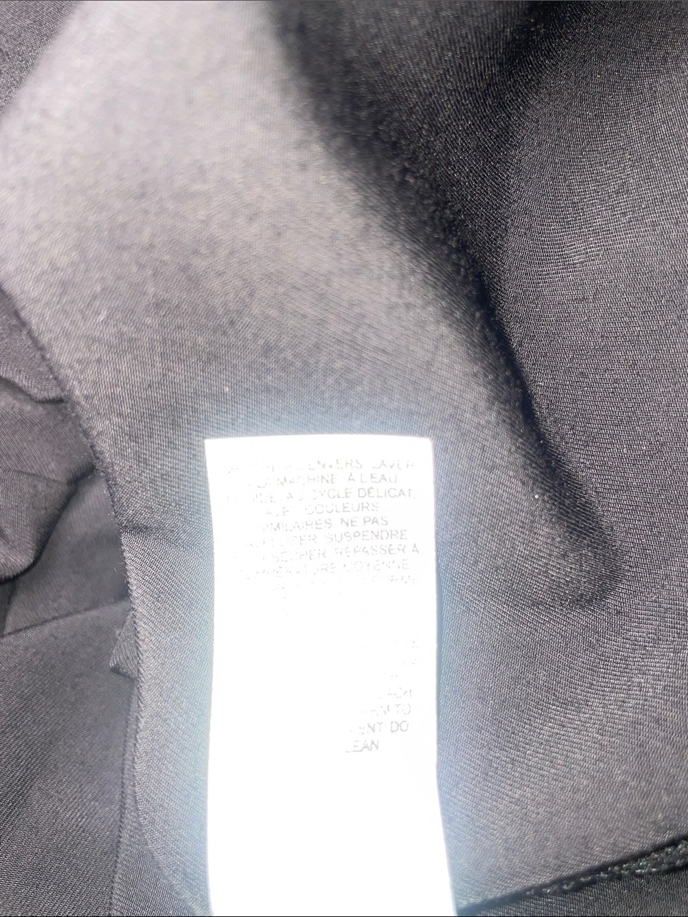 Dynamite Black Long-Sleeve Shirt Dress with Tie Waist Button Down - Silk Like - Picture 8 of 8